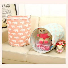 Large Capacity Cotton Linen Laundry Basket (1PC)