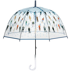 Maad Raining Men Clear Bubble Dome Umbrella - Perfect White Elephant Gift or Birthday Gift Modern Acrylic Handle Aluminum Frame Auto-Open Spacious Canopy Outdoor Use Umbrella