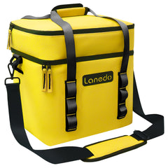 Lanedo Lunch Soft Cooler 20 Can Soft Carrying Handle Insulated Bag Portable Ice Chest Box for Lunch Beach Drink Beverage Travel Camping Picnic Car Trips Cooler Leak-Proof (Orange)