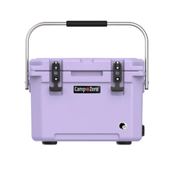 CAMP-ZERO 21 Quart Rotomolded Hard Cooler - Insulated Ice Chest with 4 Cup Holders - Bear-Proof Travel Ice Box for Beverage Drink BBQ Fishing Camping Outdoor Purple/Lavender